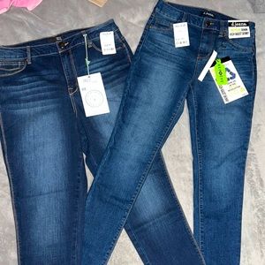 Straight leg denim jeans